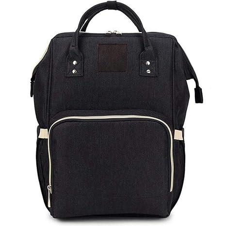 MSE Baby Mother Bag Backpack Nursing Bags Mother Maternity Backpack, Robustrion Stylish Waterproof Multifunctional Mother Backpack/Handbag, Travel Nappy Tote Bag Large Size (20 x 18 x 40 cms)_Black
