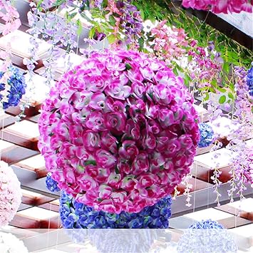 Amazon Com C L Artificial Boxwood Ball Rose Faux Decorative