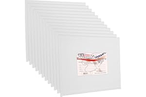 U.S. ART SUPPLY US Art Supply 12 X 12 inch Professional Artist Quality Acid Free Canvas Panel Boards for Painting 12-Pack (1 Full Case of 12 Single Canvas Board Panels)