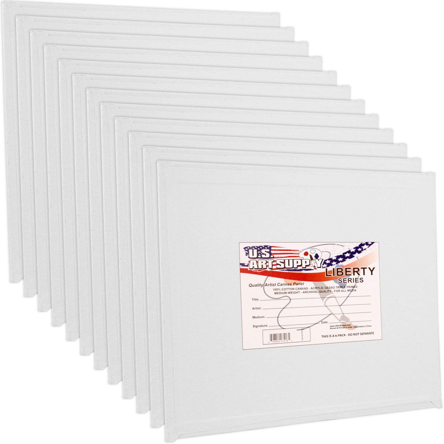 US Art Supply 12 X 12 inch Professional Artist Quality Acid Free Canvas ...