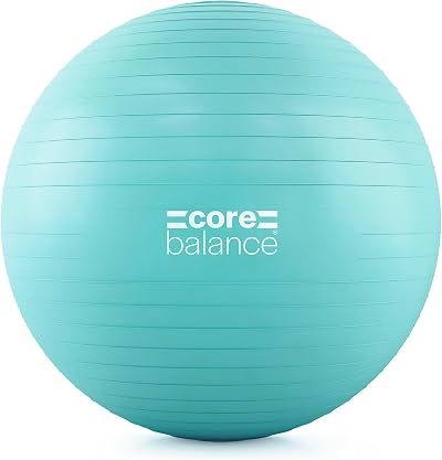 Core Balance Anti Burst Gym Ball 45-85cm with Hand Pump Teal 75cm