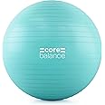 Core Balance Exercise Ball for Workouts, Anti-Burst and Slip Resistant, Swiss Yoga Ball for Pregnancy, Stability, Fitness and Physical Therapy, 4 Sizes, with Pump