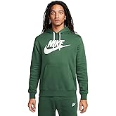 Nike Sportswear Club Fleece Men's Graphic Pullover Hoodie (US, Alpha, XX-Large, Regular, Regular, Fir Green/White)
