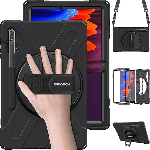 Amazon Com Braecn Galaxy Tab S7 Plus Case Galaxy Tab S7 Case Heavy Duty Shockproof Case With S Pen Holder Hand Strap Kickstand Shoulder Strap For Samsung Tab S7 Plus 12 4 Inch Sm T970 Sm T975 T976 Black Amazon Com Braecn Galaxy Tab S7 Plus Case Galaxy Tab S7 Case Heavy Duty Shockproof Case With S Pen Holder Hand Strap Kickstand Shoulder Strap For Samsung Tab S7 Plus 12 4 Inch Sm T970 Sm T975 T976 Black