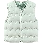 AIWUHE Toddler Puffer Vest Boys Girls Down Vest Warm Winter Jacket Lightweight Sleeveless Buttons Coat 18M-7Y
