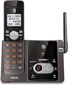 AT&T CL82143 DECT 6.0 Cordless Phone with Digital Answering System and Caller ID, Expandable up to 12 Handsets, Black
