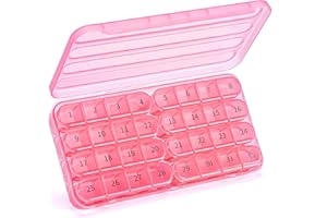 Daviky Monthly Pill Organize 1 Time a Day, 30 Day Pill Organzier Monthly, 31 Day Daily Pill Box Organizer, Large Month Pill Box Organizer, Travel Pill Box to Hold Vitamins and Medication