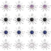 SUNNYCLUE 1 Box 20Pcs Stone Charms Sun Gemstone Charms Bulk Healing Energy Lucky Love Gemstones Obsidian Amethyst Pendants for Jewelry Making Adult DIY Necklace Earrings Bracelet Crafts