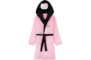 Hello Kitty Sanrio Robe for Girls, Teens, Fleece Hooded Bath Robe Cozy Loungewear Cinnamoroll Kuromi Kawaii Gifts For Girls