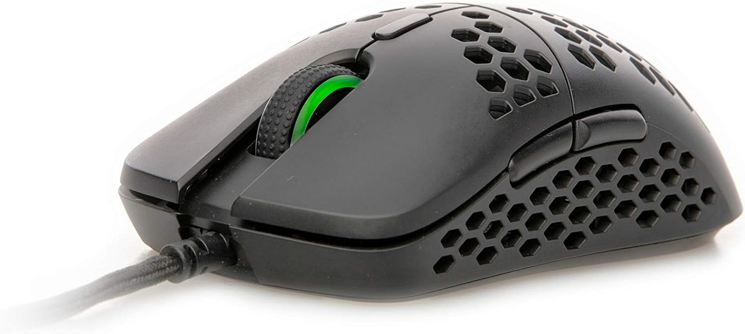 HK Gaming Mira S Souris de Jeu Ambidextre Ultra Légère en Nid d'abeille 6 Bouttons 61g (12