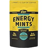 Viter Energy Extra Strength Caffeinated Mints 80mg Caffeine, B Vitamins, Sugar Free. (Peppermint, 8oz, Bulk Bag)