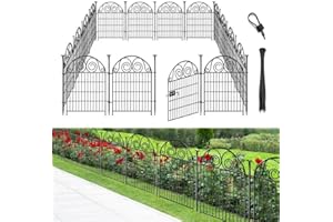 Getlay Garden Fencing 40 Inch High, Dog Fence Outdoor for Yard, 12 Panels Total 26.2 Ft(L), Fencing for Garden Beds, Anti Dig
