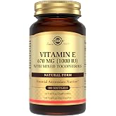 Solgar Vitamin E 670 mg (1000 IU), 100 Mixed Soft Gels - Non GMO | Suitable for Vegetarians, Gluten Free