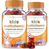 (2-Pack) Kids Multivitamin Gummy | Sugar Free Kid Vitamins | Strawberry, Passionfruit, Peach & Cherry | Multivitamins for Chi