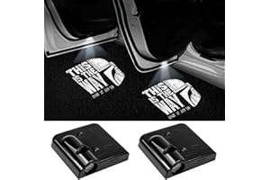 Akkya Car Door Lights Logo Projector Wireless LED HD Welcome Light, Mandalorian Cartoon Puddle Courtesy Automotive Lamp for Audi Toyota Chevy BMW Lexus Cadillac Jeep Ford Honda Hyundai