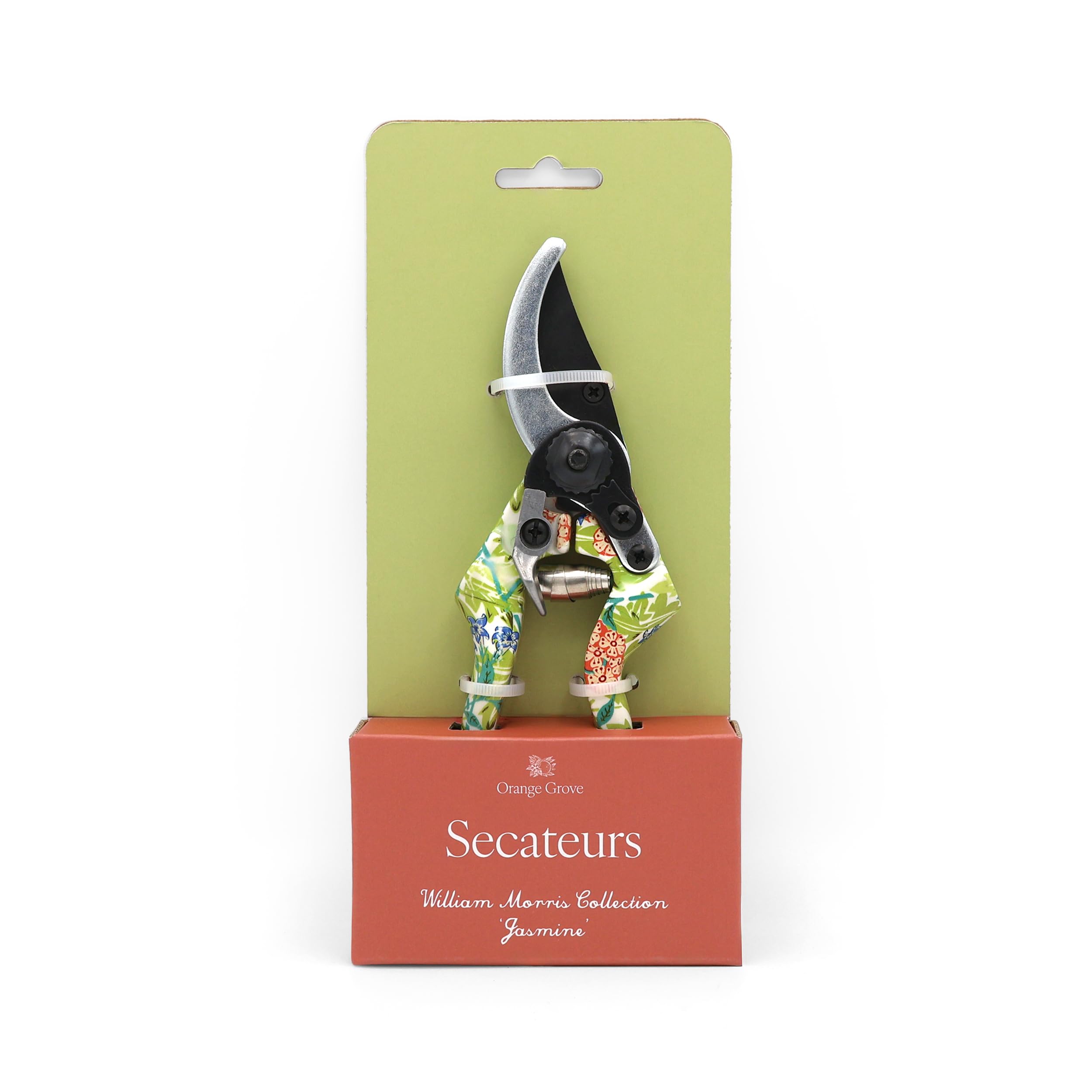 Secateurs - William Morris Jasmine Design, Green