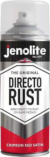 Jenolite Directorust Satin Spray Paint Crimson Red 400ml Multi-Surface view 1