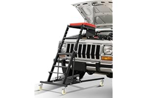 VEVOR Automotive Topside Creeper, 400 LBS Capacity High Creeper with 48" to 76" Adjustable Height, 4 Swivel Caster Wheels, Heavy Duty Automotive Engine Creeper, Ideal for Auto Repair and Maintenance