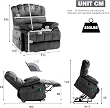 Merax Electric Power Lift Recliner Chair with Massage & Heat, Gray view 2