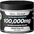 100,000 MG Hemp Extra Strength Healing Salve | Ideal for HIPS, Joints, Neck, Back, Elbows, Fingers, Hands, and Knees. 100% Natural - Proudly Made in USA…