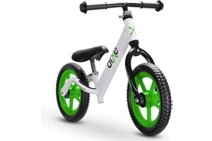 Bixe Aluminum Balance Bike for Kids and Toddlers - (Lightweight - 4LBS) - Toddler Bike - No Pedal Sport Training Bicycle - Bikes for 18 Months to 2, 3, 4, 5, 6 Year Old - Green