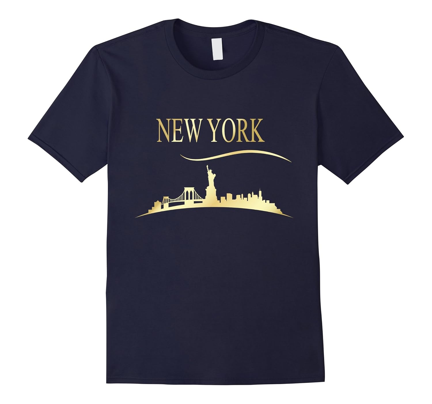 Statue of Liberty and New York City Skyline T-Shirt-ANZ