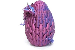 Flavery Dragon Egg - Surprise Egg with Flexible Pearly Sheen Dragon, 3D Printed Gift Toy,Figurine Decor(12” Dragon)