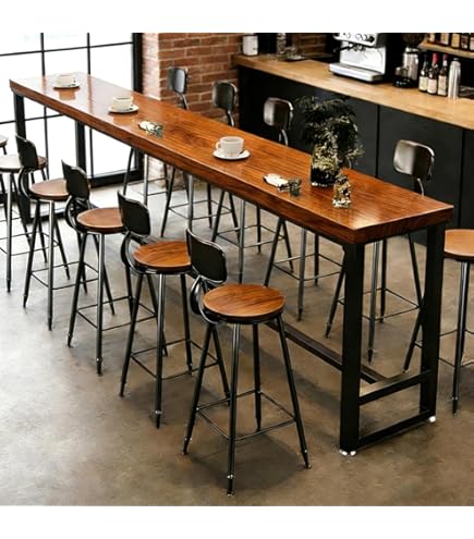 Amazon.com: CraftThink Rectangular Bar Table, High Top Dining