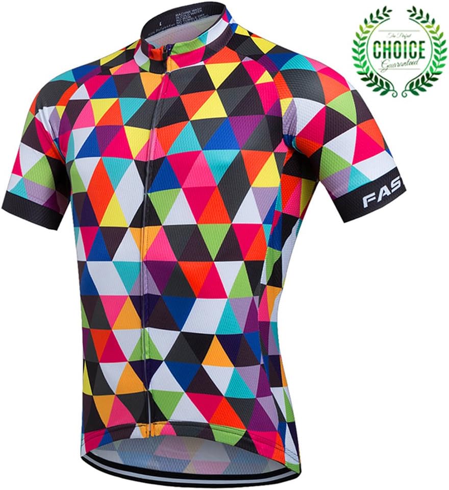 Cycling Jersey For Men, Men's Mountain Biking Jersey, 2018 Bike Shirt Jacket Mesh Short Sleeve, Breathable, Comfortable, Quick Dry, MTB Road Cycle Bicycle Top (S, Cycling jersey 01)