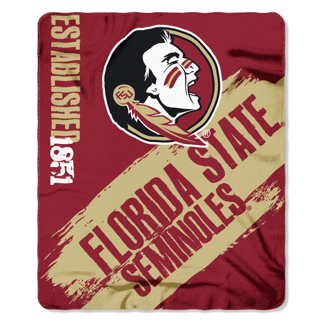 NCAA Alabama Crimson Tide Painted Printed Fleece Throw Blanket