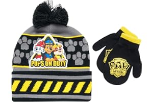 Nickelodeon Paw Patrol Boys Winter Hat and Mitten or Glove Set (Age 2-7)