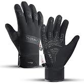 FOXLVDA 10&deg;F Waterproof Winter Gloves for Men and Women | 3M Thinsulate Thermal &amp; Windproof, Touchscreen Compatible for Cold Weather Cycling, Motorcycle, Skiing, Running, Hiking, Golf