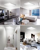 zemty 36W LED Ceiling Light 3240LM IP44 Daylight White Square Flush Mount view 6
