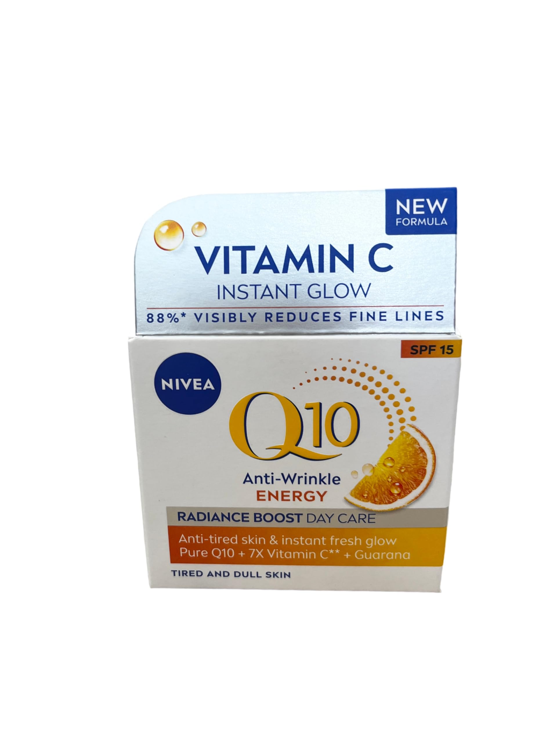 Nivea Q10 Plus C Anti-Wrinkle + Energy SPF 15 Day Cream with Vitamin C for Tired, Dull Skin