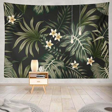 Amazon Com Onelz Decor Collection Tropical Vintage Green