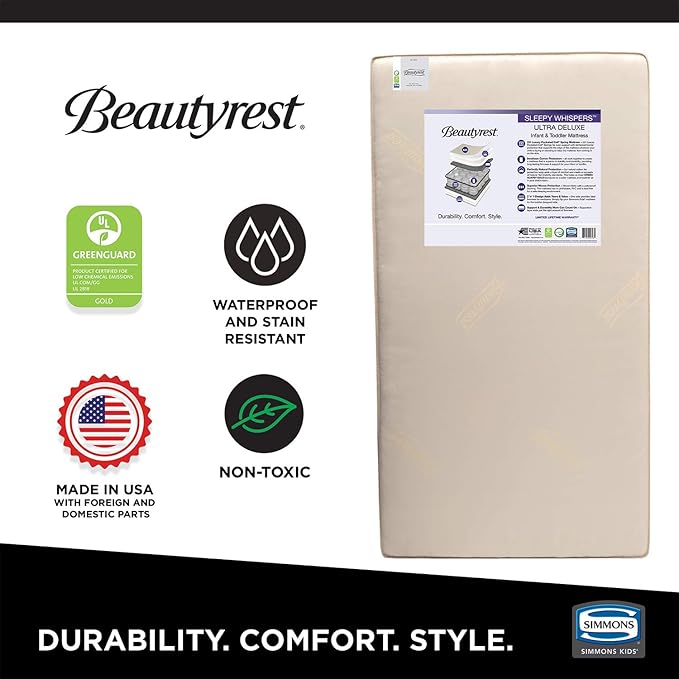 simmons beautyrest beginnings sleepy whispers crib mattress