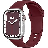 DONEGANI C1B Band for Apple Watch Bands Women Men Se Ultra 2 40mm 44mm 46mm 42mm 45mm 41mm 38mm 49mm Series 10 9 8 7 6 5 4 3 iWatch Sport Strap Silicone Bordeaux Red