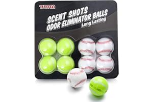 Tuffen Shoe Deodorizer Balls for Sneaker, Lockers, Gym Bags - 8 Pack - Odor Eliminator Scent Balls(White/Green)