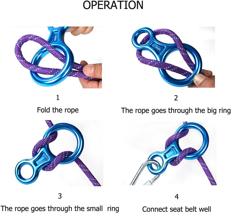 CdyBox 35KN Figure 8 Rescue Descender Super 8 Belay Rappel Rock Climbing Equipment : Sports & Outdoors