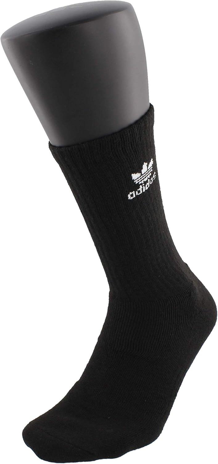 adidas Originals Men's Trefoil Crew Socks (6-Pair), White/Black Black/White, Large, (Shoe Size 6-12): Clothing