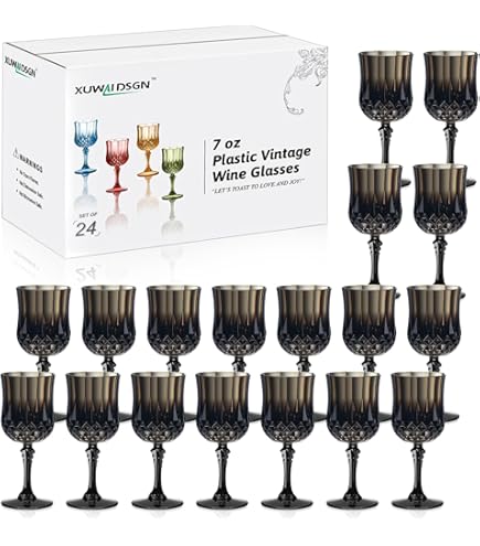 Domensi 40 Pcs Champagne Flutes Bulk 6 Oz Christmas Acrylic Wine Glasses Toasting Goblet Unbreakable Plastic High Stem Champagne Cups For Wedding - View #2