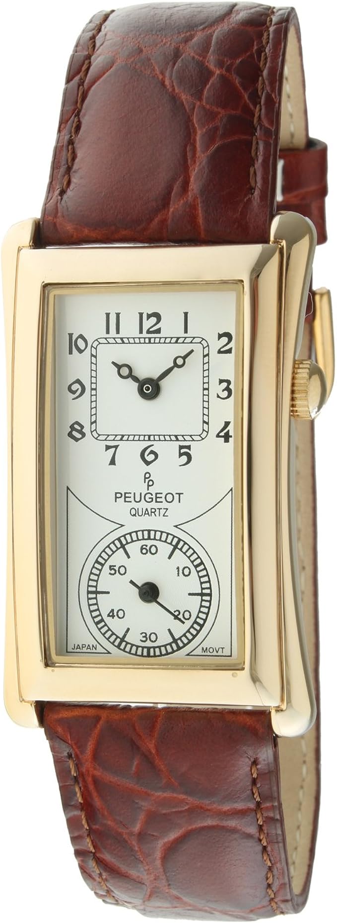 Amazon Com Peugeot Vintage Contoured Doctors Style Watch With Leather Band Peugeot Watches