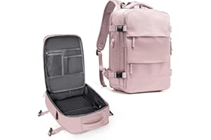coowoz Large Travel Backpack For Women Men,Carry On Backpack,Hiking Backpack Waterproof Outdoor Sports Rucksack Casual Daypack travel essentials（Pink Purple）