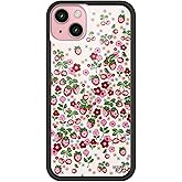 Wildflower Cases - Compatible with iPhone 15 Plus | Protective Black Bumper, 6.5ft Drop Test Certified, Women Owned Small Business | Fruit Cherries Strawberry Floral Cute Trendy | Berry World