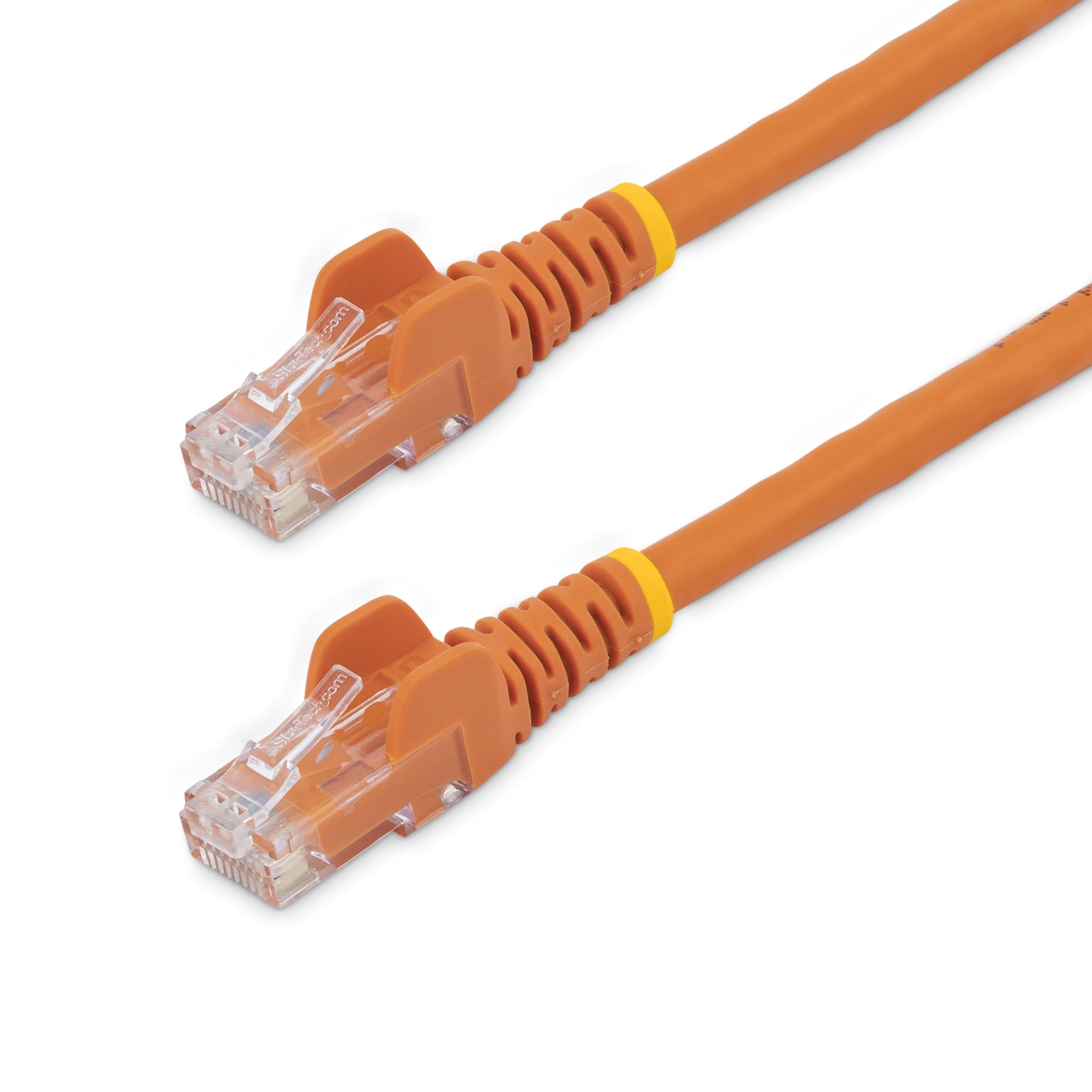 StarTech.com 75ft CAT6 Ethernet Cable - Orange CAT 6 Gigabit Ethernet Wire - 650MHz 100W PoE RJ45 UTP Network/Patch Cord Snagless w/Strain Relief Fluke Tested/Wiring is UL Certified/TIA (N6PATCH75OR)