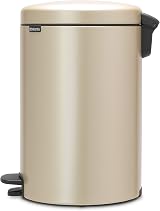 Brabantia NewIcon 20L Pedal Bin Metallic Gold Soft Closure Removable Inner view 3