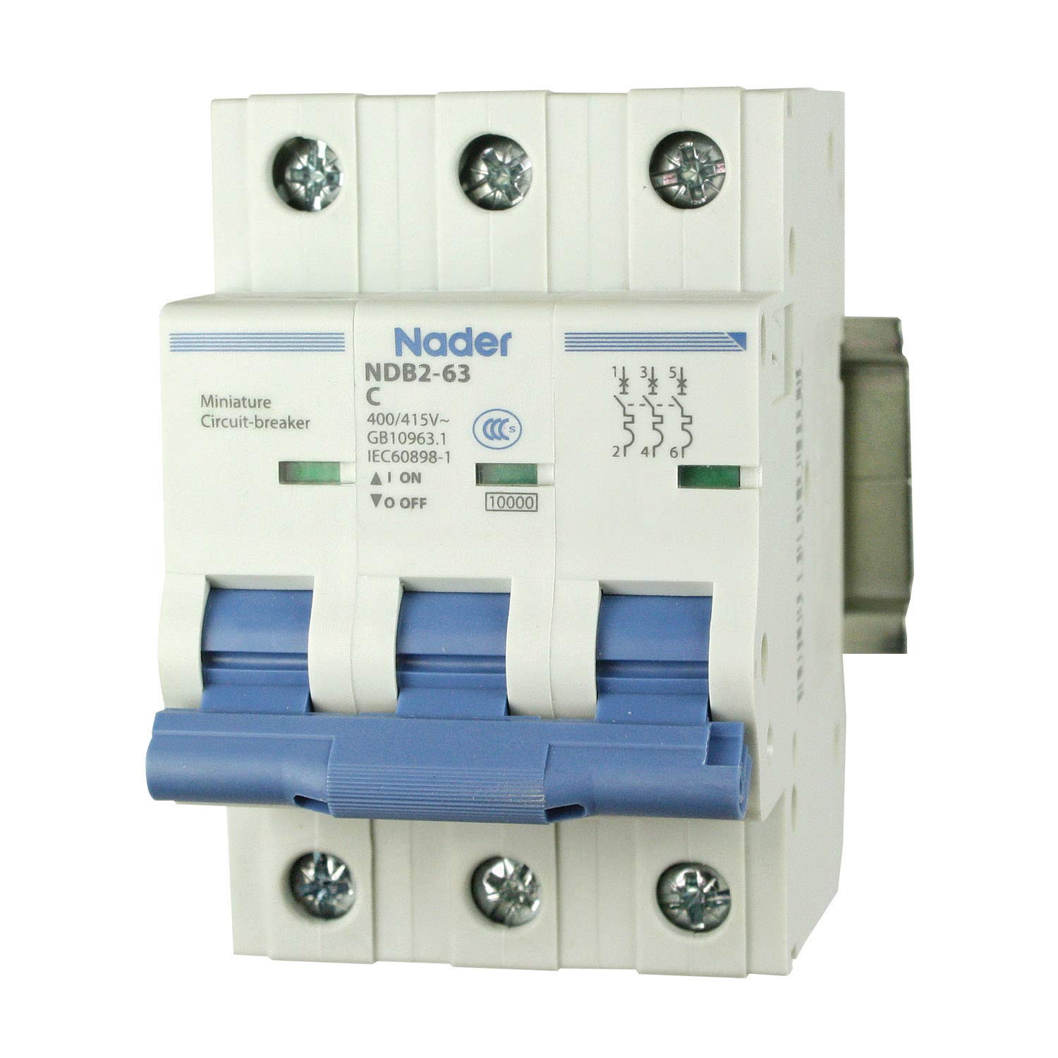 ASI NDB2-63C50-3 DIN Rail Mount Circuit Breaker, UL 1077 Supplemental