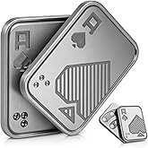 TAMOXI Metal Fidget Toys, Magnetic Fidget Slider for Adults, EDC Poker Push Card,Relieve Stress ADHD & Anxiety, Break Bad Hab