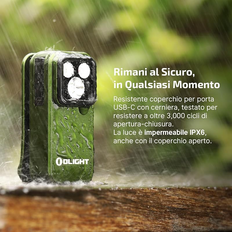 Oclip Pro Mini Torcia EDC Ricaricabile con Clip 500LM 120M