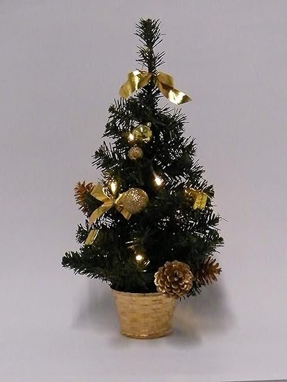 Best Season Weihnachtsbaum,10 warmweisse LED, Dekoration, Plastik Grün 18 x 18 x 45 cm